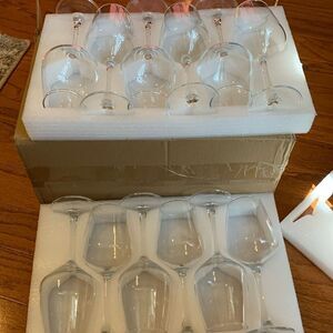 Clear Wine glasses 12 pc NEW in box